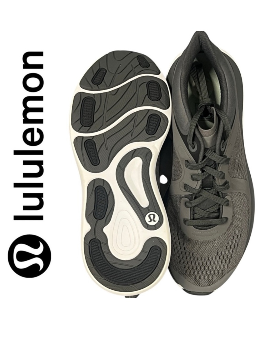 NEW Lululemon Chargefeel Low Workout Shoe Gray Knit Lace-Up Sneakers 10